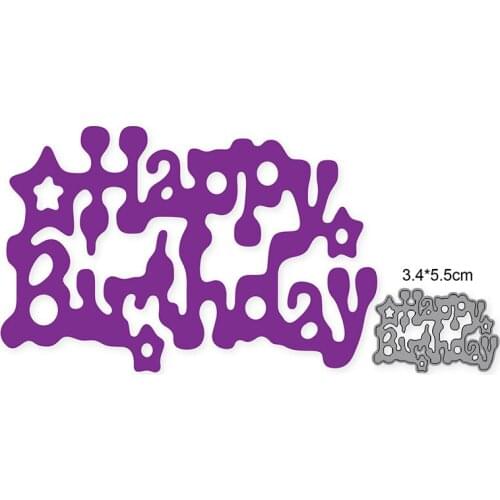 2021 Metal Cutting Dies Cut Mold Happy Birthady Decoration Scrapbooking dies Paper Craft Knife Mould Blade Punch Stencils dies