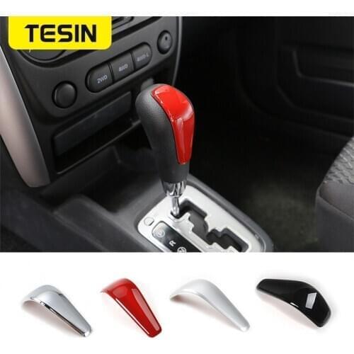TESIN Car Styling Interior Gear Shift Knob Handle Cover Trim Strip Sticker Fit for Suzuki Jimny 2007+ Accessories