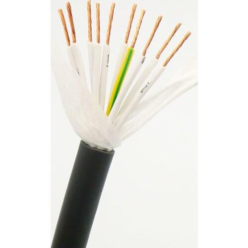 Towline Wire 10 core 0.3, 0.5, 0.75mm² High Flexible 22,20,18 AWG Gray Drag Chain Cable 5m TRVV