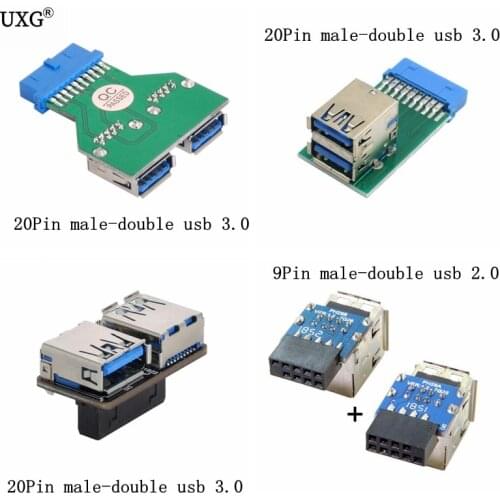 USB 2.0 3.0 USB 3.1 adapter C type IDC 9 PIN/19 PIN/20 PIN to USB A female port internal connection to the front of the chassis