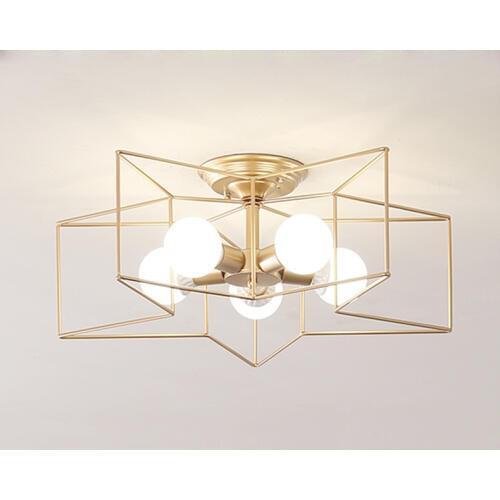 Vintage Ceiling Lights Iron Black Ceiling Lamp Retro Cage Light Kitchen Fixtures Luminaria Lamparas De Techo Home Lighting