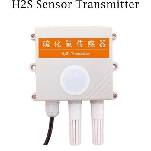 Hydrogen Sulfide Sensor H2S Toilet Garbage Station Odor Monitoring 4-20mA Analog RS485 with Temperature and Humidity