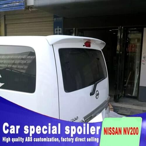 NV200 big ABS material high quality rear window roof wings spoiler for nissan NV200 2010 2012 2013 2014 2015 by primer paint