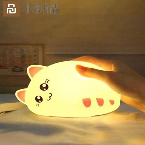 Youpin LED Stress Reliever Cat Animal Silicon Anti Stress Reliever Cute Toys Creative Gifts Light Lamp Bedroom Childrens Toys