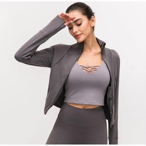 Womans Coat Pure Color Svelte Sexy Coats Indoor Outdoors Fitness Sport Casual Coat Jacket Womans Thin Coat