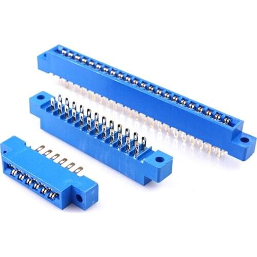 10pcs Flange 805 Card Edge Connector 3.96 mm Pitch 8 12 16 20 24 30 36 44 56 72 Pin PCB Gold Finger Board Slot Wire Solder Type