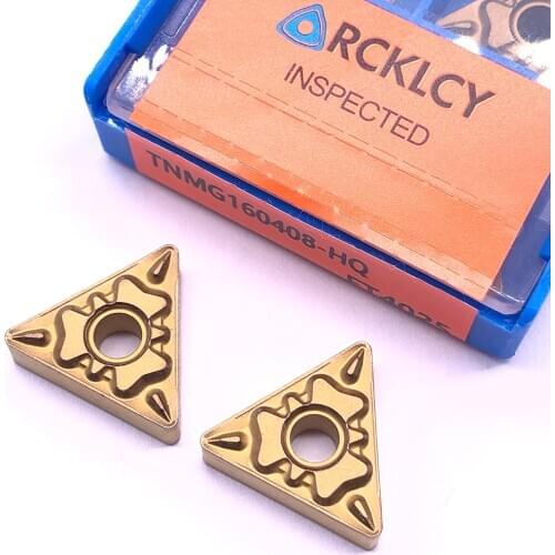 10pcs RCKLCY TNMG160408 HQ FT4025 Turning Tool Carbide Inserts Indexable lathe Inserts CNC Insert Internal Turning Insetrs