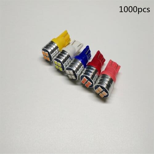 1000PCS w5w led t10 bulbs 3030 4smd Nonpolarity auto side wedge license plate reading led lights lamp car styling White DC 12V