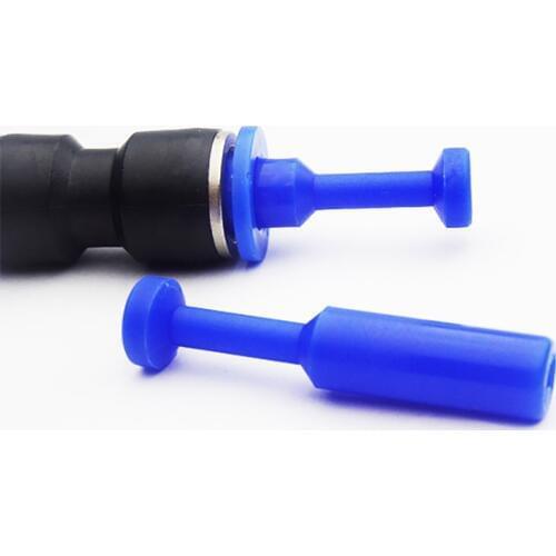 2PCS Blue Nylon Pneumatic Blanking Plug Hose Tube Push Fit Connector Air Line PP4, PP6, PP8, PP10, PP12