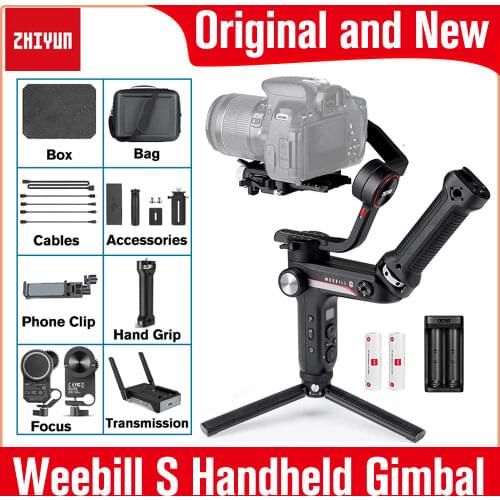 Zhiyun Weebill S 3-Axis Handheld Gimbal Stabilizer for Sony Panasonic LUMIX Nikon Canon DSLR and Mirrorless Camera
