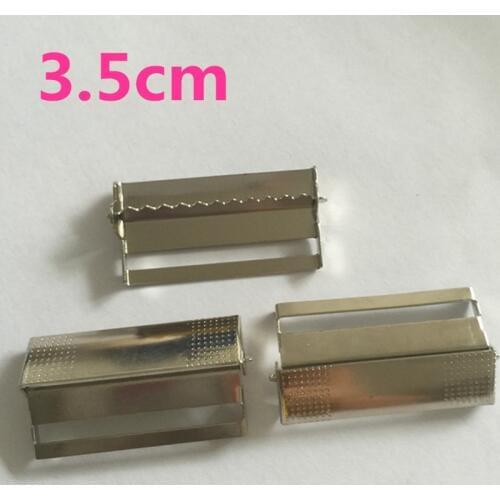 35mm Free shipping 25pcs /lot Silver metal buckle Suspenders adjustment buckles Craft Sewing materials,Clips Garment Accessories