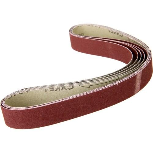 5pcs/Set Quality 240 Grit Sanding Belts Strong Emery Cloth Polishing Machine Abrasive Belt Metal Working Polishing Grinding Tool