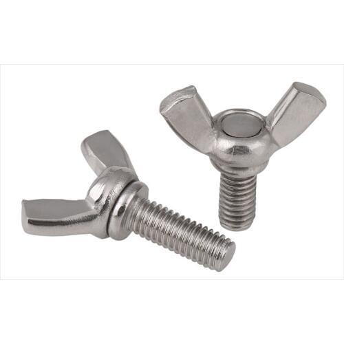5Pcs M4 Galvanized Thumb Wing Screw Claw Hand Tighten Screws