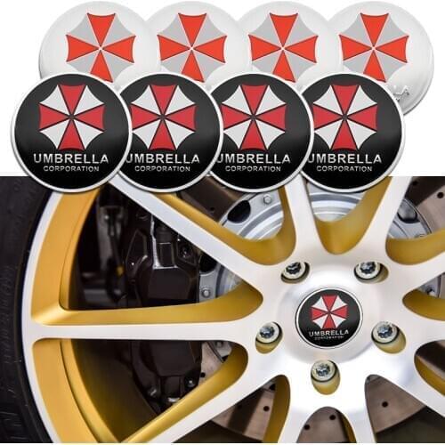 56mm Umbrella corporation Car Tire Wheel Center Hubcaps Sticker Emblem Badge Cover Auto Accessories for Toyota Suzuki Citroen