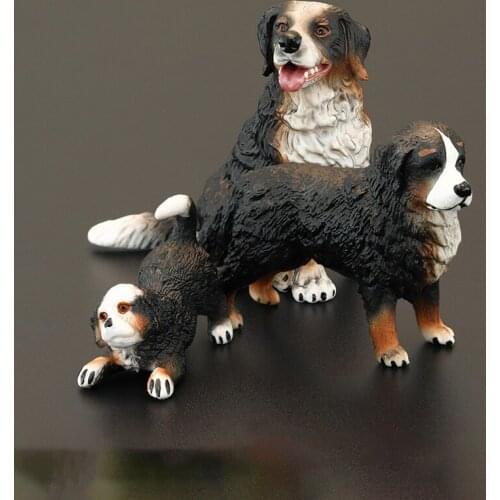 Bernese Mountain Dog Childrens Cognition Simulation Animal Children Toy Gift Diy Sand Table Scene Display Pet Dog Model