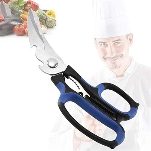 Household Kitchen Scissors Safety Stainless Steel Cooking Knife Poultry Chicken Bones Seafood Meat Vegetable Food Scissors