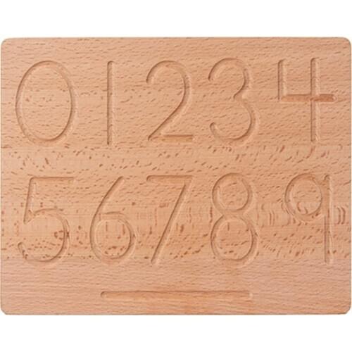 Alphabet Number Tracing Boards Double Sided Wood Learn to Write 123 Board for Kids Preschool Educational Toy