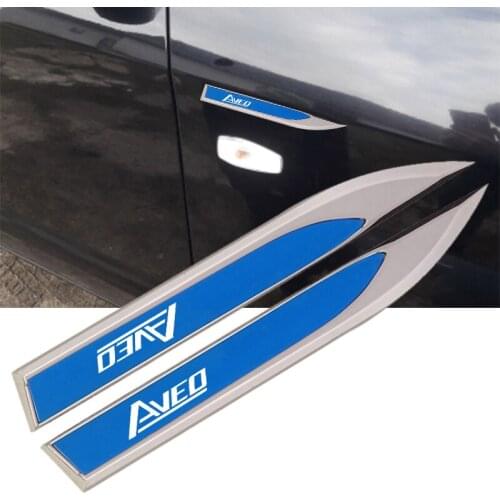 2PCS 3D Metal Emblem Badge Car Body Side Decoration Sticker For Chevrolet NIVA MALIBU LACETTI IMPALA HHR EV EQUINOX COLORADO