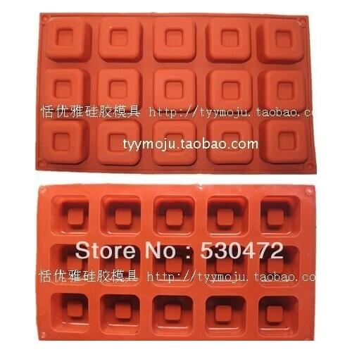 Silica gel cake mold square grid handmade soap mould 4.1*4.1*2.*3cm 40ML kitchen tools