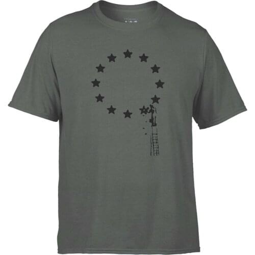 Banksy Europe (Eu Brexit) T-Shirt - Mens Grey Soft Comfort Feel Tee
