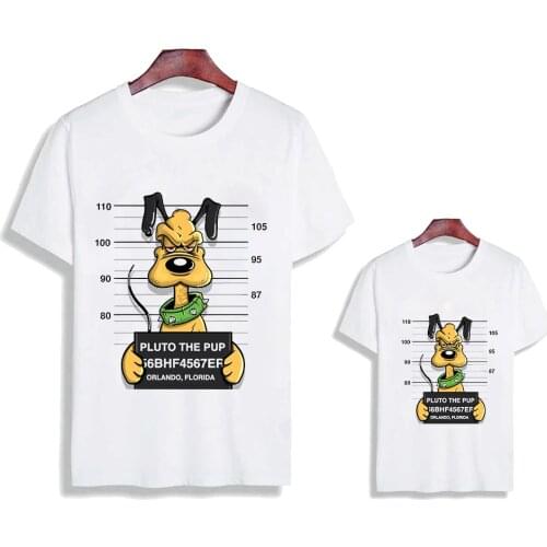 Disney T Shirts For Matching Family Tshirts Bad Donald Printed Harajuku Tshirts Summer Short Sleeve Casual White O-neck Tees Top