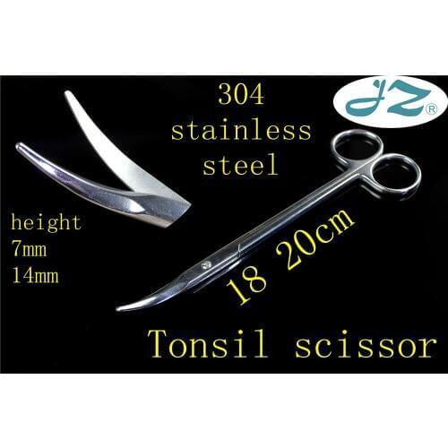 JZ medical surgical instrument Tonsillar scissor vocal cords shear mouth oral cavity throat vocal cords Tonsil Pharynx larynx