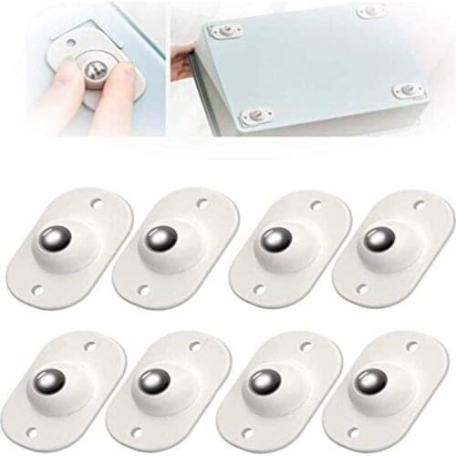 24pcs Adhesive Casters Cabinet Storage Box Pulley Rollers Trash Can Small Furniture Wheel Box Flower Stand Accessories