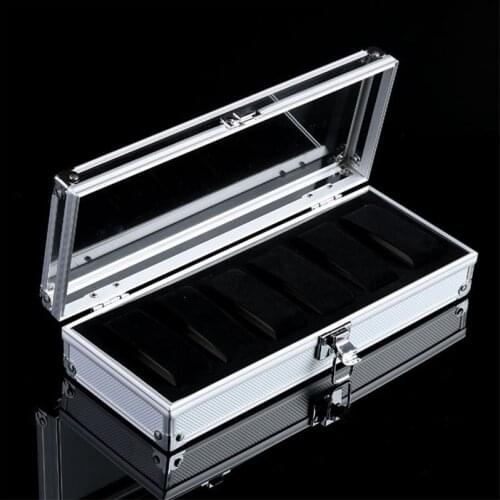 6 Grids Watch Box Watch Case Holder Organizer Storage Box for Quartz Watches Jewelry Boxes Display Best Gift