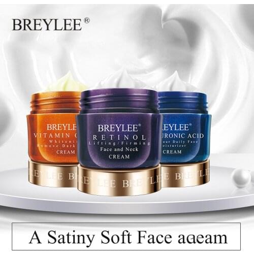 BREYLEE Face Cream Set Vitamin C Hyaluronic Acid Retinol Serum Cream Moisturizing Whitening Anti-Aging Lift Firming Skin Care