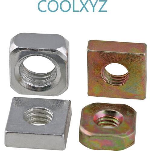 Manufacturer spot direct cold heading square nut galvanized nut nickel plated square nut high strength wholesale 50PCS