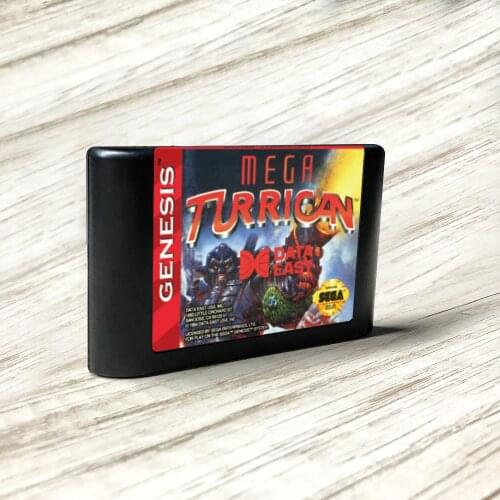 Mega Turrican - USA Label Flashkit MD Electroless Gold PCB Card for Sega Genesis Megadrive Video Game Console