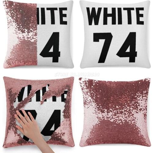 White 74 Sequin Pillowcase Fashion Pillowcase Gift for Her He Kaiser Chiefs Andrew White Whitey Leeds Band Band Indie Band Band