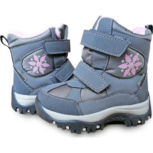 NEW 1pair Winter warm waterproof Snow Boots Leather Ski children natural wool Winter warm Boot,-40 or -30 degrees Kid GIR shoes