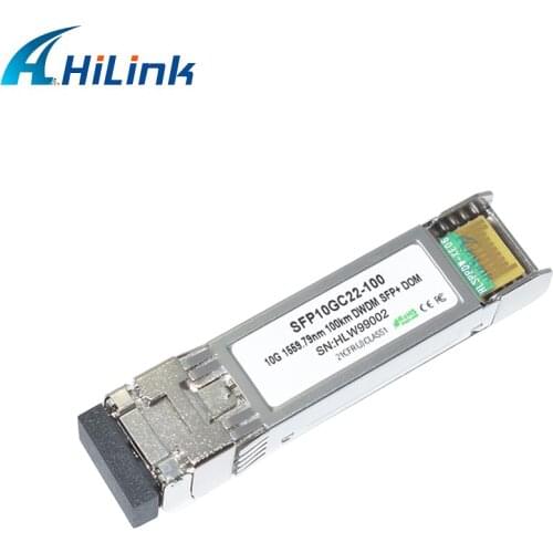 Fiber Optical 10G DWDM SFP+ 100KM CH17~61 1559.79 CH22 100GHZ Transceiver