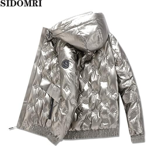 Down jacket winter new collection 90% white duck down jacket of brand design stand-up collar and glossy coat for men