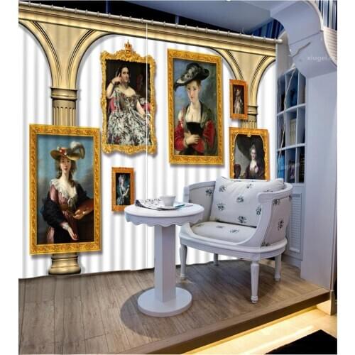 Customized size Luxury Blackout 3D Window Curtains For Living Room europe curtains Blackout curtain