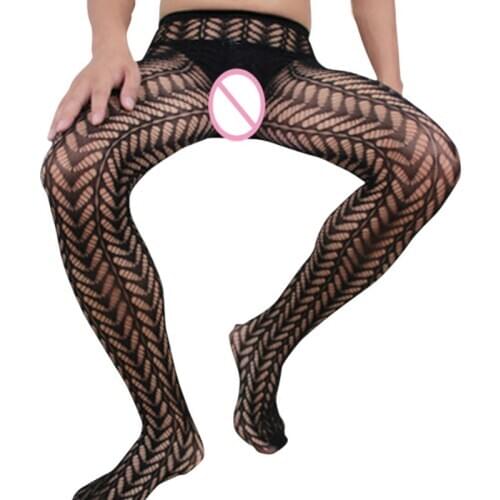 SHENGRENMEI Mens Collants Erotic Stocking Underwear Male Fishnet Pantyhose Tights Cool Sexy Stockings Men Lingerie Dropshipping