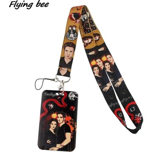 Flyingbee X1615 Vampire Movie Lanyard Bank Credit Card Holder Wallet Bus ID Name Work Card Holder For Student Child Worker