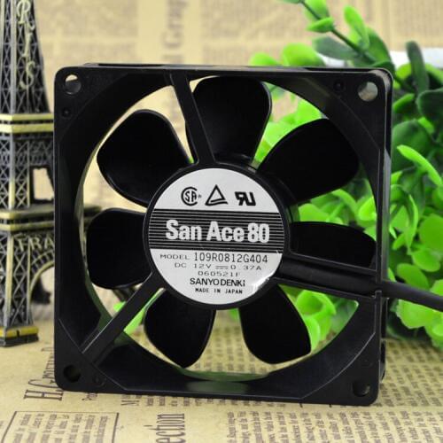 FOR Sanyo San Ace80 dc fan 109R0812G404 voltage 12V 0.37A