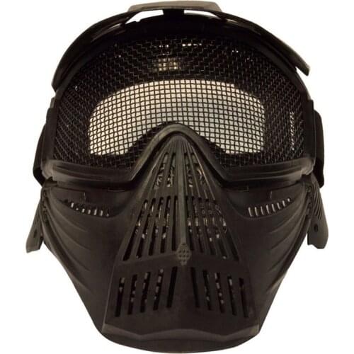 Motorcycle Cycling Protection Mask Tactical Airsoft Safety Metal Mesh Goggles Full Face Mask Multi Tools