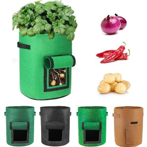 Plant Grow Bag Vegetable Planter Planting Bags Non-woven Fabric Garden Plant Bags Jardin Vertical Growing Bag Seedling Pot Tools