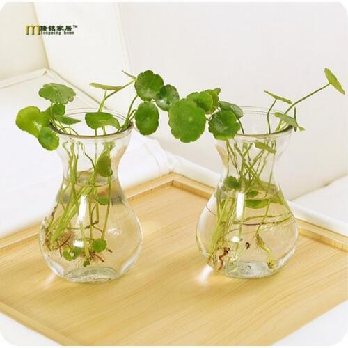 1PC Decorative Glass Flower Water Plant Hanging Vase Hydroponic Container Pot Home Office Desk Wedding Decoration LF 064