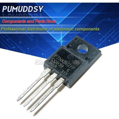 10PCS STP7NK80ZFP P7NK80ZFP 7A800V TO-220F offen use laptop chip