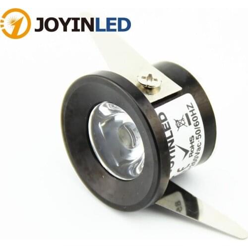 10pcs/Lot Recessed Aluminum Lamp 1W Mini LED Downlight Black Round Ceiling Inbouw Spot Led Lights