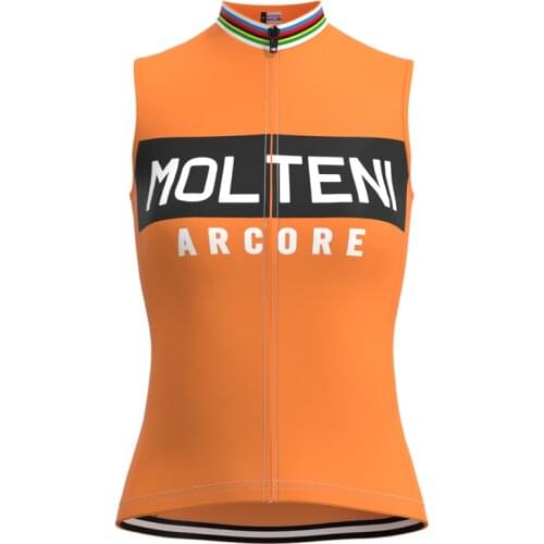 1987 Competition MOLTENI Team Woman Retro Cycling Jersey Sleeveless Clothing Summer Triathlon Jersey maillot ciclismo hombre