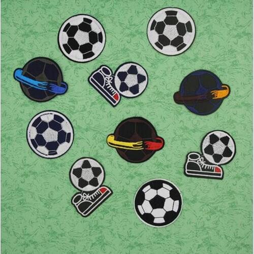 1X Fabric Embroidered Football Patch Cap Clothes Stickers Bag Sew Iron on Applique DIY Apparel Sewing Clothing Accessories BU103