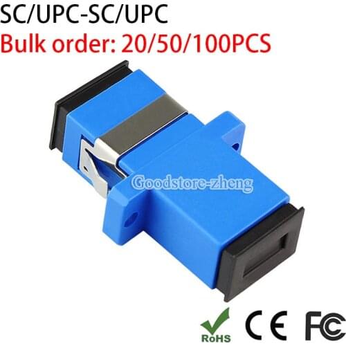 20/50/100 PCS SC UPC Simplex mode Fiber optic Adapter SC Optical fiber coupler SC Fiber flange SC UPC connector