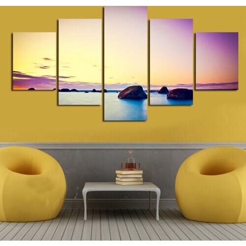 2017 New 5 Piece Big Size Colorful Sky Wall Art Modern Picture Set On Canvas Painting Printed Art Picture Home Decor