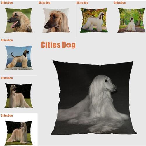 Afghan Hound dog pillow covers decorative cushion covers for sofa Pillows Animal dogs pillowcase cushions cover home decor