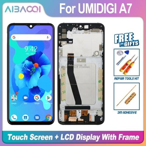 AiBaoQi Brand New Touch Screen+LCD Display+Frame For Umidigi A7/A7 Pro/A7S/A9 Pro 10.0 Phone